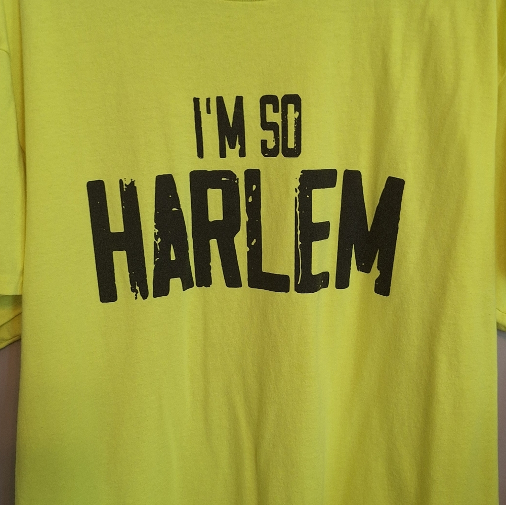 Gildan Neon Yellow 'I'm So Harlem' T-Shirt - Picture 3 of 10